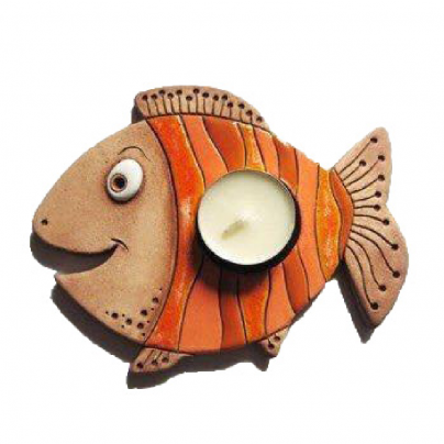 Teracotta Fish Candle Holder