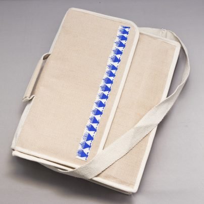 Jute Laptop Bag Warli Handpainted
