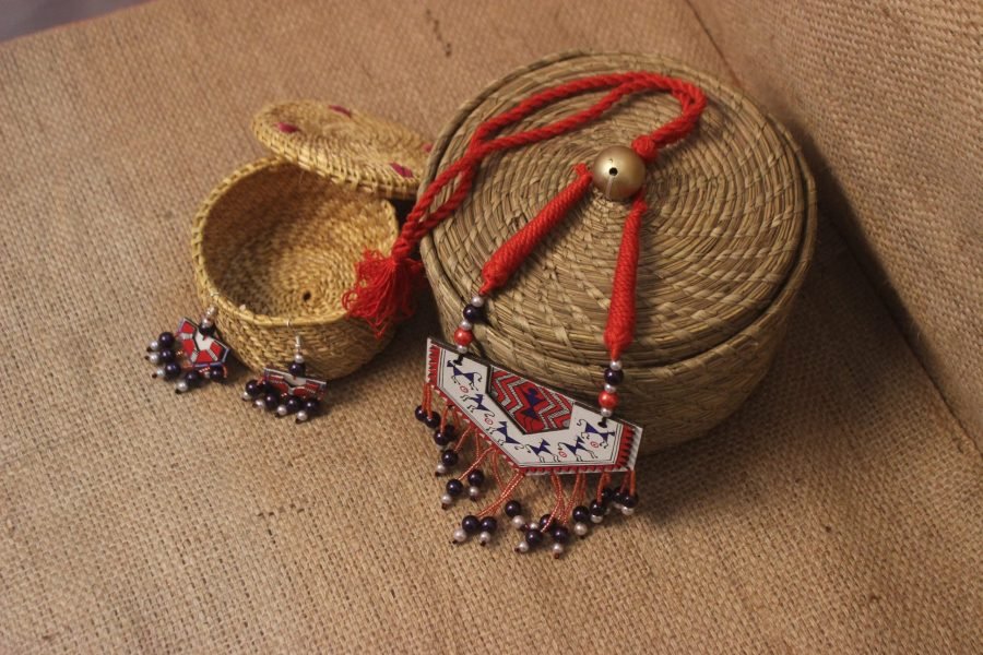 Warli Hand-painted Necklace Set